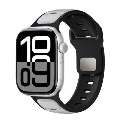 Apple Watch 6 5 4 3 2 1 SE 42 44 mm uyumlu Silikon Kordon Çift Renkli Premium Spor Tasarım Kayış