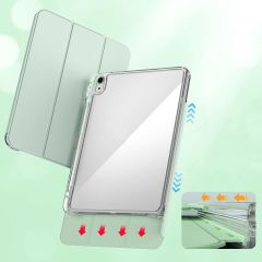 iPad Air 11 M2 2024 uyumlu Sürgülü Kapaklı Kılıf Kalem Bölmeli Standlı Mıknatıslı Ayrılabilen Kapak Levander Gray
