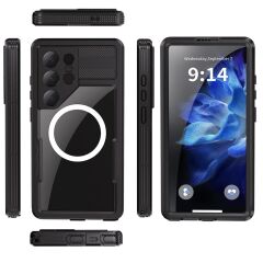 Samsung Galaxy S25 Ultra Uyumlu Su Geçirmez Kılıf MagSafe IP68 Waterproof Anti Shock Anti Dust Kapak