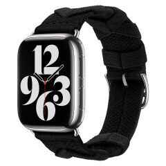 Apple Watch 7 8 9 41 mm Uyumlu Kumaş Örgü Kordon Hermes Bridon Üç Boyutlu Tasarım Kayış