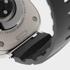 Apple Watch 6 5 4 3 2 1 SE 38 40 mm uyumlu Premium Silikon Kordon Spor & Şık Tasarım Kayış Siyah