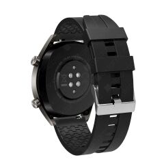 Amazfit GTS 3 Uyumlu Silikon Kordon Spor Tasarım Premium Spor Kayış Siyah