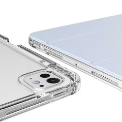 iPad Pro 13 M4 2024 uyumlu Sürgülü Kapaklı Kılıf Kalem Bölmeli Standlı Mıknatıslı Ayrılabilen Kapak Açık Mavi
