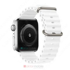 Apple Watch 6 5 4 SE 40 mm uyumlu Silikon Kordon Ocean Kordon Silindirik Kayış Turuncu