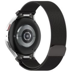 Samsung Galaxy Watch 4 40 / 44 mm Tam Uyumlu Mıknatıslı Hasır Metal Örgü Kordon Kayış Orijinal Pim