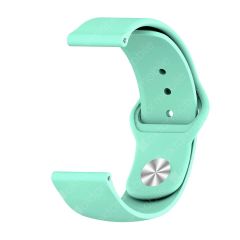 Samsung Galaxy Watch 46 mm Uyumlu Silikon Kordon Premium Spor Kayış Jel Silikon Spor Kordon Turkuaz