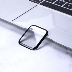 Apple Watch 44 mm Ekran Koruyucu 3D Tam Kapatan Kavisli PPMA Nano Cam Tam Uyumlu