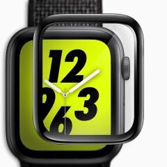 Apple Watch 44 mm Ekran Koruyucu 3D Tam Kapatan Kavisli PPMA Nano Cam Tam Uyumlu