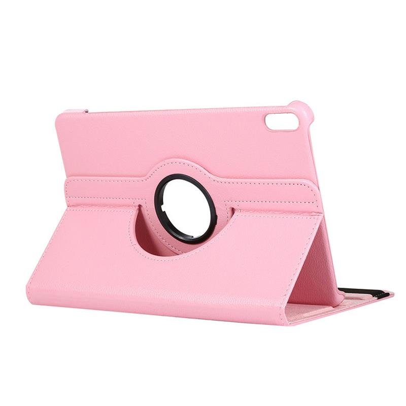 Honor Pad 8 12'' Uyumlu Kapaklı Kılıf 360 Dönebilen Standlı Smart Uyku Modlu PU Deri Tablet Klıfı Açık Pembe
