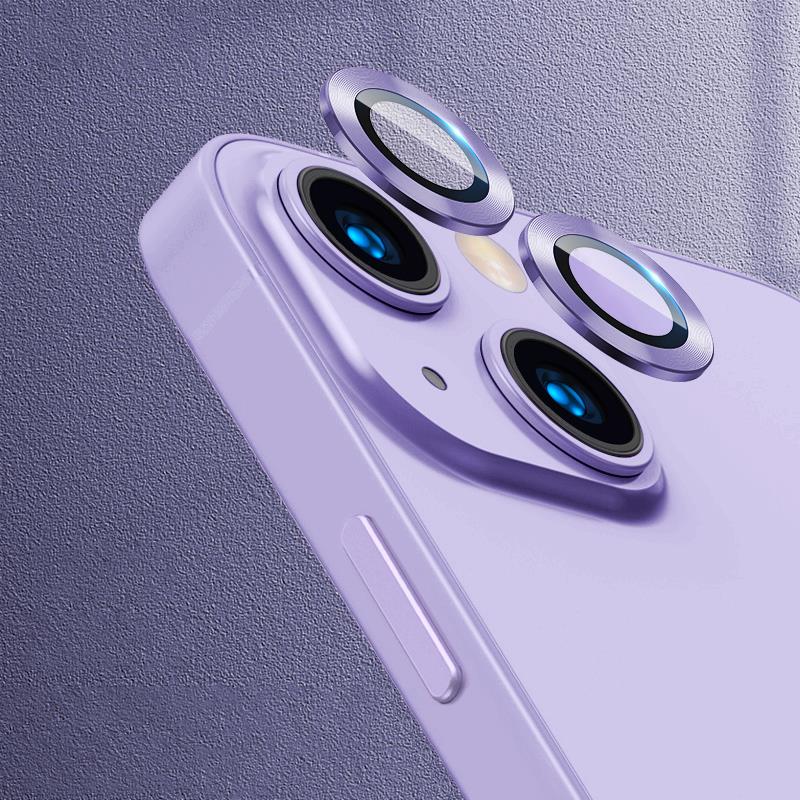 iPhone 13 Mini Kamera Lens Koruyucu Cam Tempered Glass Mor