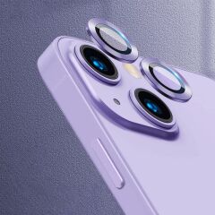 iPhone 13 Mini Kamera Lens Koruyucu Cam Tempered Glass Mor