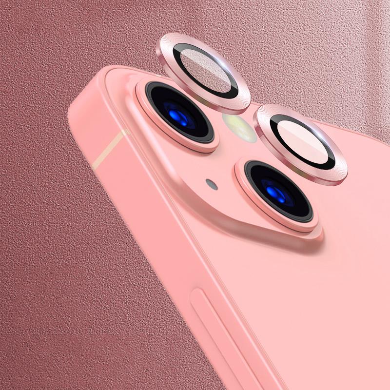 iPhone 13 Mini Kamera Lens Koruyucu Cam Tempered Glass Pembe