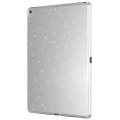 iPad 7. 8. 9. Nesil 10.2'' uyumlu Simli Silikon Kılıf Işıltılı Parlak Kapak Esnek TPU Gümüş