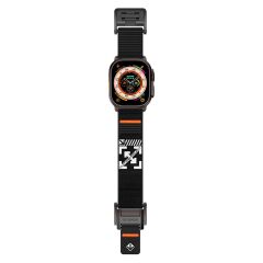 Apple Watch Ultra 2 3 49 mm Uyumlu Outdoor Kordon Naylon Dokuma Kumaş Premium Kayış Mıknatıslı Toka Siyah