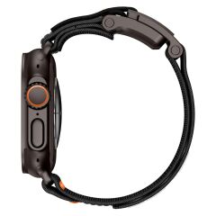 Apple Watch Ultra 2 3 49 mm Uyumlu Outdoor Kordon Naylon Dokuma Kumaş Premium Kayış Mıknatıslı Toka Siyah