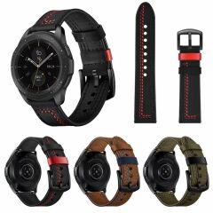 Huawei Watch GT 5 Pro GT 5 46 mm Uyumlu Deri Kordon Spor Dikişli Deri Kayış Siyah