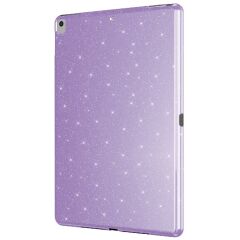iPad 7. 8. 9. Nesil 10.2'' uyumlu Simli Silikon Kılıf Işıltılı Parlak Kapak Esnek TPU Lila