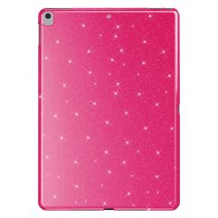 iPad 7. 8. 9. Nesil 10.2'' uyumlu Simli Silikon Kılıf Işıltılı Parlak Kapak Esnek TPU Koyu Pembe