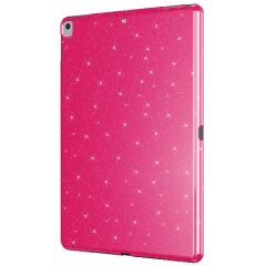 iPad 7. 8. 9. Nesil 10.2'' uyumlu Simli Silikon Kılıf Işıltılı Parlak Kapak Esnek TPU Koyu Pembe