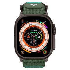 Apple Watch Ultra 2 3 49 mm Uyumlu Outdoor Kordon Naylon Dokuma Kumaş Premium Kayış Mıknatıslı Toka Siyah - Yeşil