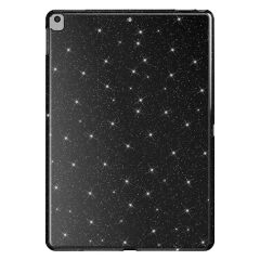 iPad 7. 8. 9. Nesil 10.2'' uyumlu Simli Silikon Kılıf Işıltılı Parlak Kapak Esnek TPU Siyah
