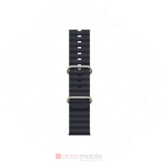 Apple Watch 3 2 1 38 mm uyumlu Silikon Kordon Ocean Kordon Silindirik Kayış Mid Night