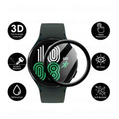 Samsung Galaxy Watch 4 40 mm uyumlu Ekran Koruyucu 3D Tam Kapatan Kavisli PPMA Nano Cam Tam Uyumlu
