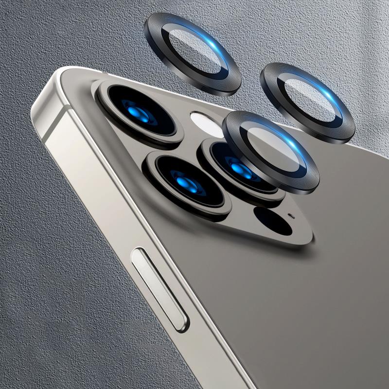 iPhone 13 Pro Kamera Lens Koruyucu Cam Tempered Glass Siyah