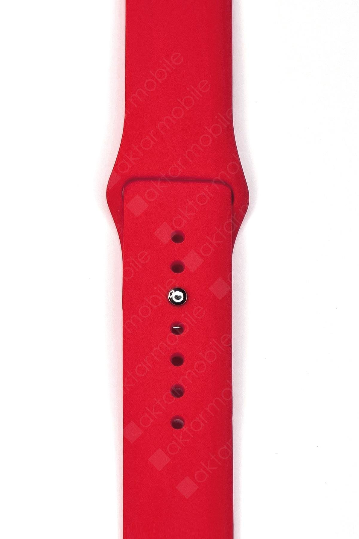 Honor Magic Watch 2 46 mm Uyumlu Silikon Kordon Premium Spor Kayış Jel Silikon Spor Kordon Kırmızı