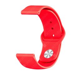 Honor Magic Watch 2 46 mm Uyumlu Silikon Kordon Premium Spor Kayış Jel Silikon Spor Kordon Kırmızı