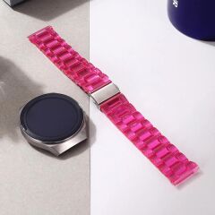 Huawei Watch GT 5 Pro GT 5 46 mm Uyumlu Kordon Renkli Şeffaf Kayış Plastik Kordon Pembe