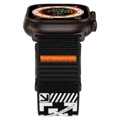 Apple Watch 6 5 4 3 2 1 SE 42 44 mm Uyumlu Outdoor Kordon Naylon Dokuma Kumaş Kayış Mıknatıslı Toka Siyah