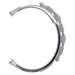 Huawei Watch 4 / Watch 4 Pro uyumlu Bileklik Kordon İnovatif Tasarım Geniş Hasır Kumaş Kayış Cırtlı Gri