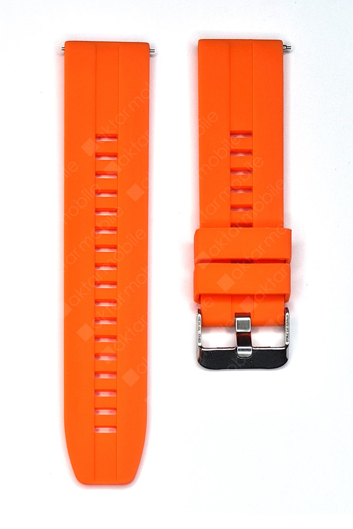 Redmi Watch 5 Active / Lite Uyumlu Silikon Kordon Spor Tasarım Soft Jel Kayış Turuncu