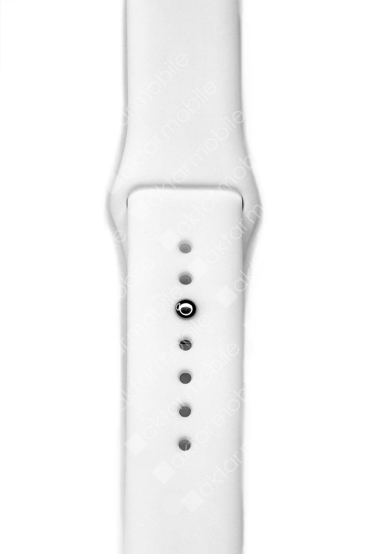 Redmi Watch 3 Active Uyumlu Silikon Kordon Premium Spor Kayış Jel Silikon Spor Kordon Beyaz