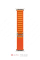 Apple Watch 7 41 mm uyumlu Kordon Alpine Loop Örgü Kayış Turuncu