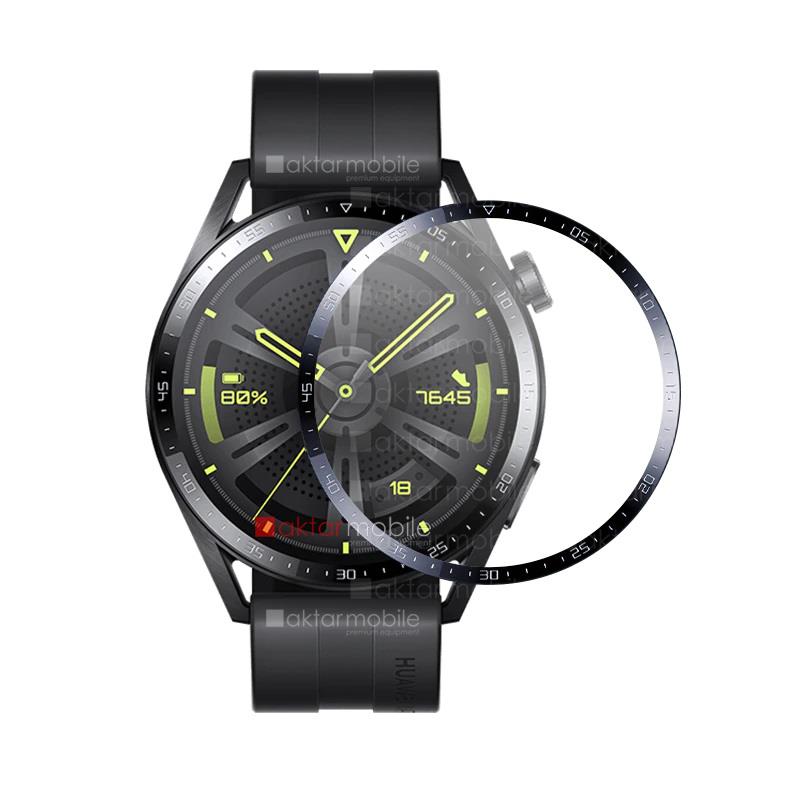 Huawei Watch GT 3 46 mm uyumlu Ekran Koruyucu 3D Tam Kapatan Kavisli PPMA Nano Cam Tam Uyumlu