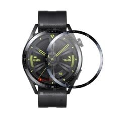 Huawei Watch GT 3 46 mm uyumlu Ekran Koruyucu 3D Tam Kapatan Kavisli PPMA Nano Cam Tam Uyumlu