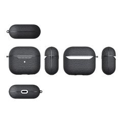 Airpods 3. Nesil Uyumlu Kılıf Silikon Kulaklık Kılıfı Deri Görünümlü Tasarım
