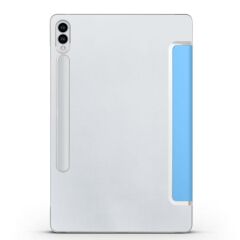 Galaxy Tab S9 FE+ Plus Kapaklı Kılıf Standlı Flip Smart Akıllı Kapak Uyku Modlu Tablet Kılıfı Mavi