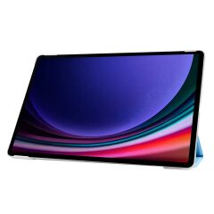 Galaxy Tab S9 FE+ Plus Kapaklı Kılıf Standlı Flip Smart Akıllı Kapak Uyku Modlu Tablet Kılıfı Mavi