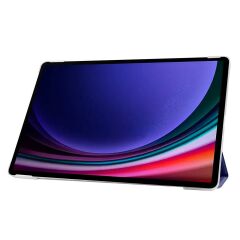 Galaxy Tab S9 FE+ Plus Kapaklı Kılıf Standlı Flip Smart Akıllı Kapak Uyku Modlu Tablet Kılıfı Lacivert