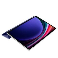 Galaxy Tab S9 FE+ Plus Kapaklı Kılıf Standlı Flip Smart Akıllı Kapak Uyku Modlu Tablet Kılıfı Lacivert