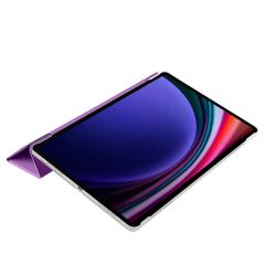 Galaxy Tab S9 FE+ Plus Kapaklı Kılıf Standlı Flip Smart Akıllı Kapak Uyku Modlu Tablet Kılıfı Mor