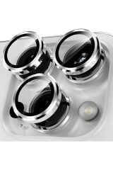 iPhone 15 Pro & iPhone 15 Pro Max Uyumlu Premium Safir Kamera Lens Koruyucu Tam Koruma Temperli Cam Mavi