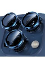 iPhone 15 Pro & iPhone 15 Pro Max Uyumlu Premium Safir Kamera Lens Koruyucu Tam Koruma Temperli Cam