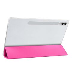 Galaxy Tab S9 FE+ Plus Kapaklı Kılıf Standlı Flip Smart Akıllı Kapak Uyku Modlu Tablet Kılıfı Pembe