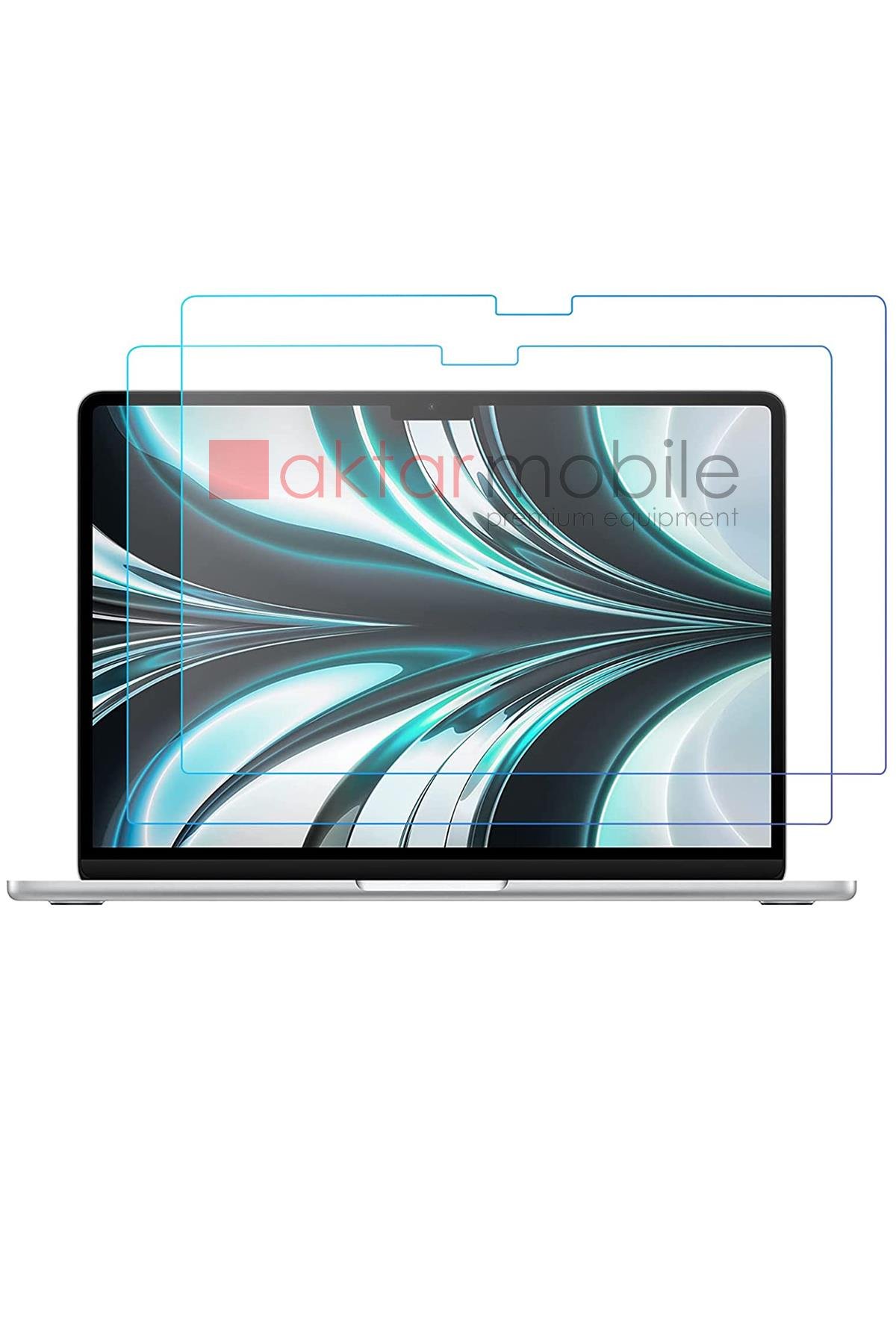 MacBook Air M2 13.6'' 2022 A2681 uyumlu Ekran Koruyucu - 2 Adet - Ultra İnce & Kırılmaz & Tam Uyum