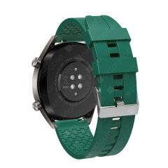 Amazfit GTS 4 Mini Uyumlu Silikon Kordon Spor Tasarım Premium Spor Kayış Koyu Yeşil