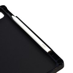 Apple iPad Pro 12.9 2021 5. Nesil Kılıf Kalem Bölmeli Silikon Tablet Kılıfı Esnek TPU Kapak